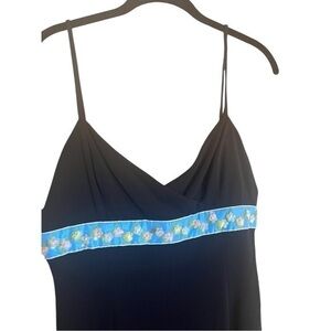 New ▶️Papell BOUTIQUE◀️ Deadstock Babydoll Appliqué Maxi Gown Y2k Lord & Taylor